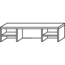 Полка настольная с задней стенкой